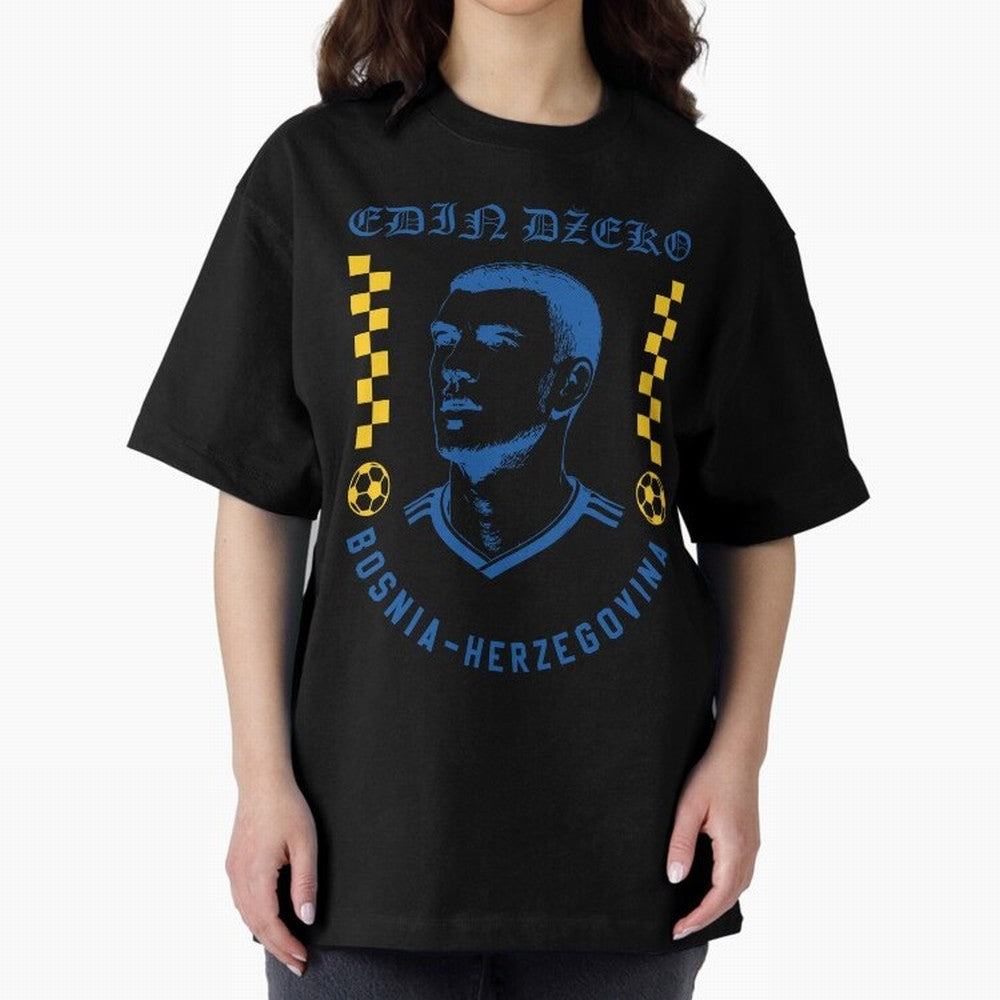 D?eko Bosnia Herzegovina Soccer Legend Retro Football Shirt Classic T-Shirt Carry Global Football Passion for FIFA World Cup 2026 USA Canada Mexico, Centered on CR7, Spain, Soccer Culture, Superstar Moments, National Team Dreams and Competitive