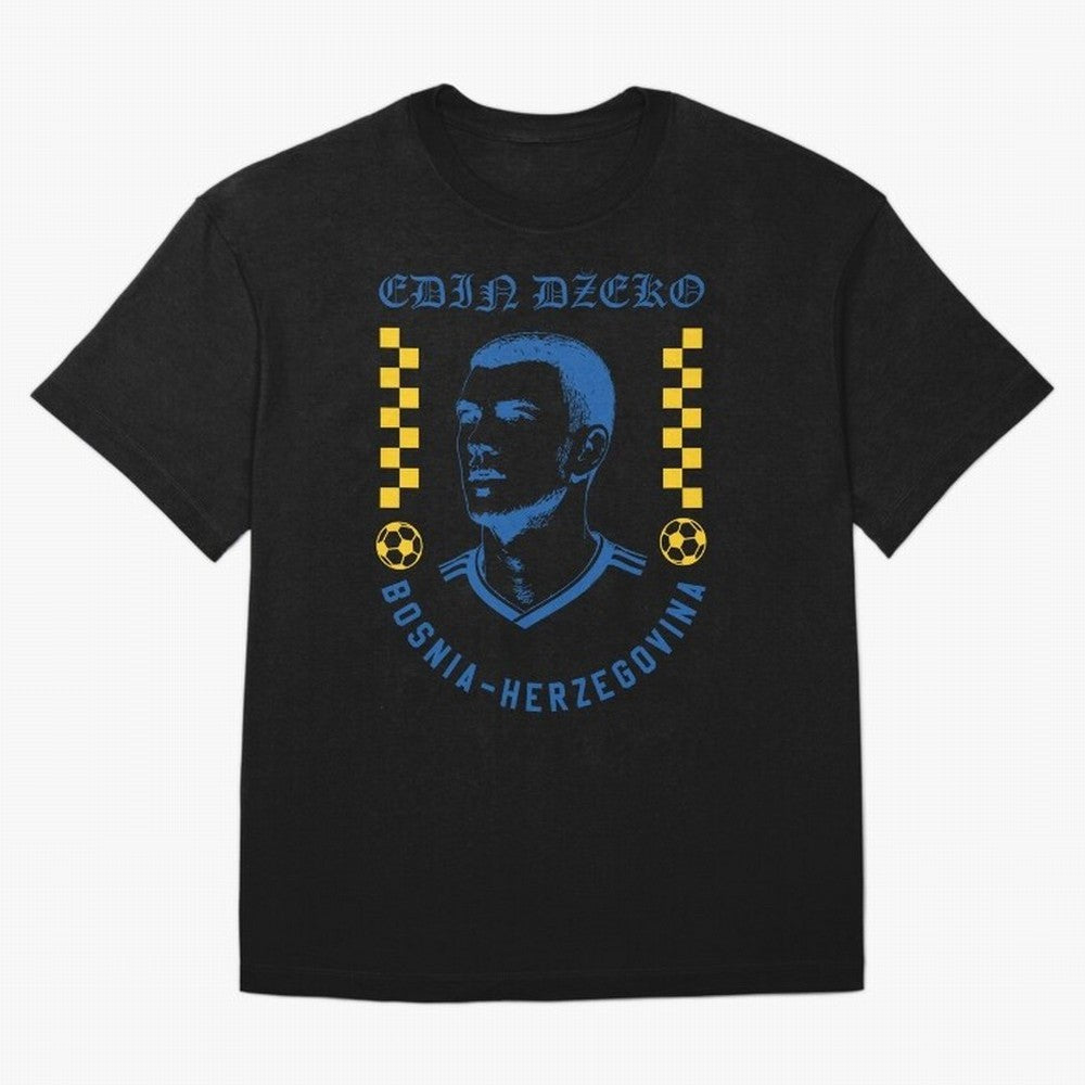 D?eko Bosnia Herzegovina Soccer Legend Retro Football Shirt Classic T-Shirt Carry Global Football Passion for FIFA World Cup 2026 USA Canada Mexico, Centered on CR7, Spain, Soccer Culture, Superstar Moments, National Team Dreams and Competitive