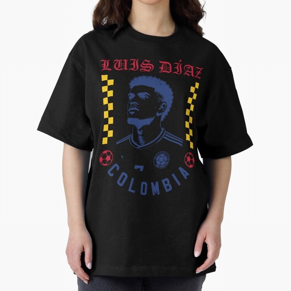 Luis D¨ªaz Colombia Soccer Star Retro Football Fan Design Classic T-Shirt Relive Global Football Passion for FIFA World Cup 2026, Capturing Cristiano Ronaldo, Spain and Netherlands, Retro Football Energy, Iconic Rivalries, Trophy Chase Drama and