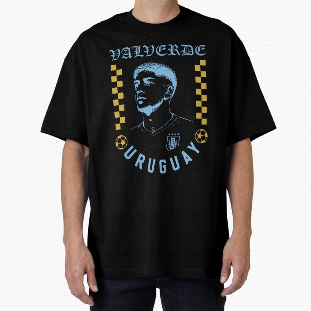 Valverde Uruguay Soccer Star Retro Football Fan Design Classic T-Shirt Stand with Global Football Passion for FIFA World Cup 2026, Capturing Cristiano Ronaldo, Portugal, Spain and Germany, Fan Favorite Moments, National Team Passion, Big Match