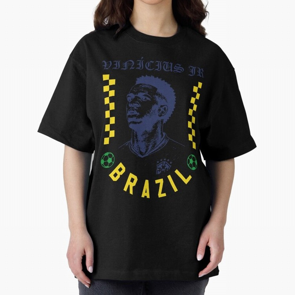 Vin¨ªcius Jr Brazil Soccer Legend Retro Football Fan Design Classic T-Shirt Join the Countdown to FIFA World Cup 2026 Driven by Cristiano Ronaldo, Spain and Netherlands Energy, Champion Mindset, Group Stage Buzz, Knockout Tension and Passionate Fan