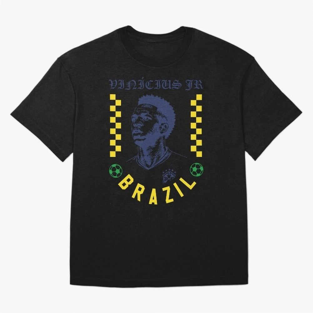 Vin¨ªcius Jr Brazil Soccer Legend Retro Football Fan Design Classic T-Shirt Join the Countdown to FIFA World Cup 2026 Driven by Cristiano Ronaldo, Spain and Netherlands Energy, Champion Mindset, Group Stage Buzz, Knockout Tension and Passionate Fan