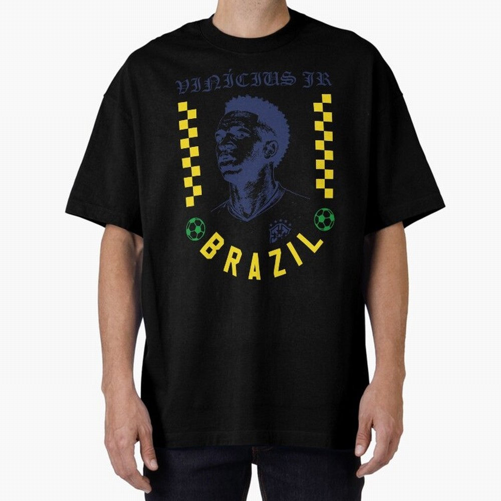 Vin¨ªcius Jr Brazil Soccer Legend Retro Football Fan Design Classic T-Shirt Join the Countdown to FIFA World Cup 2026 Driven by Cristiano Ronaldo, Spain and Netherlands Energy, Champion Mindset, Group Stage Buzz, Knockout Tension and Passionate Fan