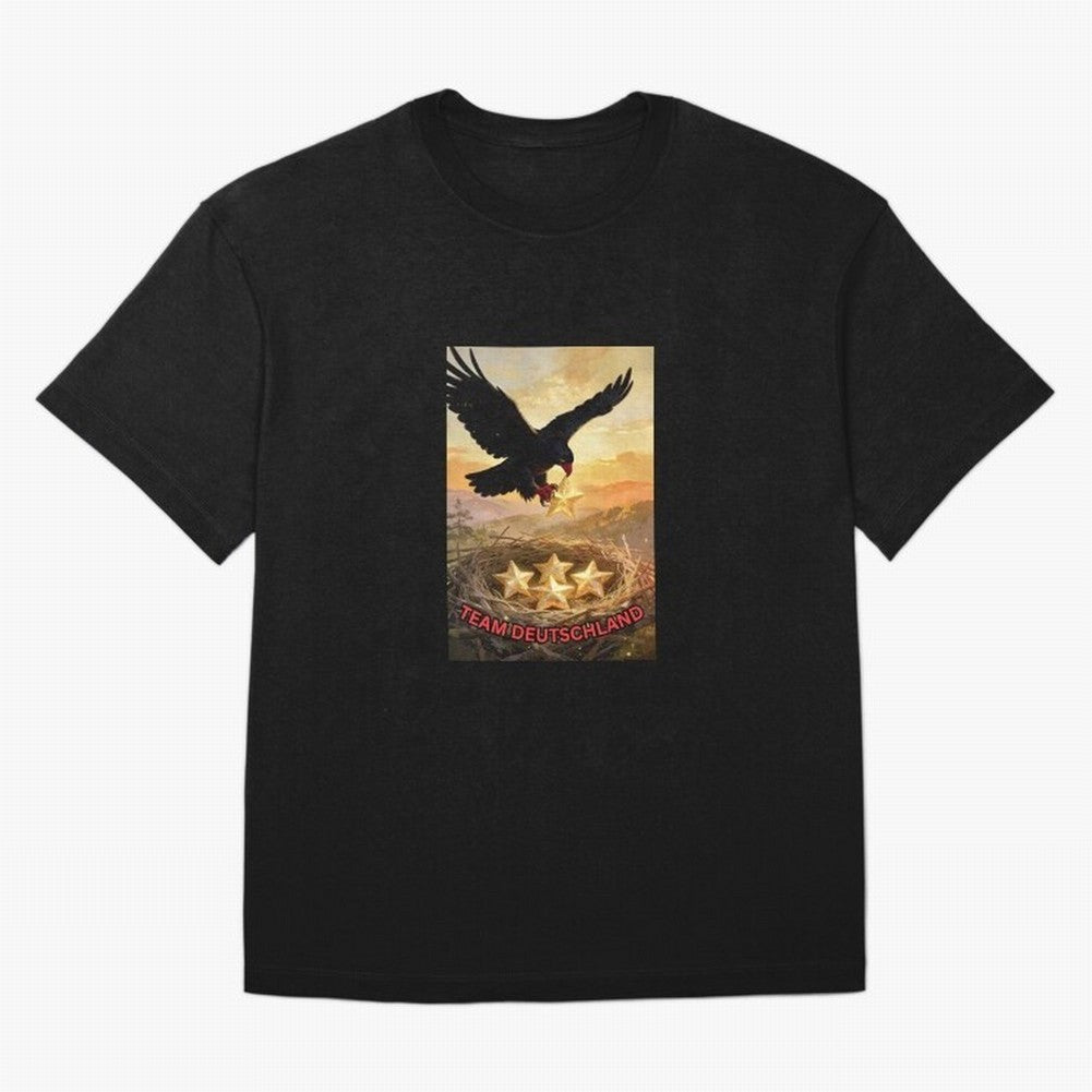 TEAM GERMANY with eagle's nest and 4 stars Classic T-Shirt Follow the Final Road of Global Football Passion for FIFA World Cup 2026 Group Stage, Centered on Messi, Neymar and Mbappe, England and Germany, Sports Nostalgia, International Competition,