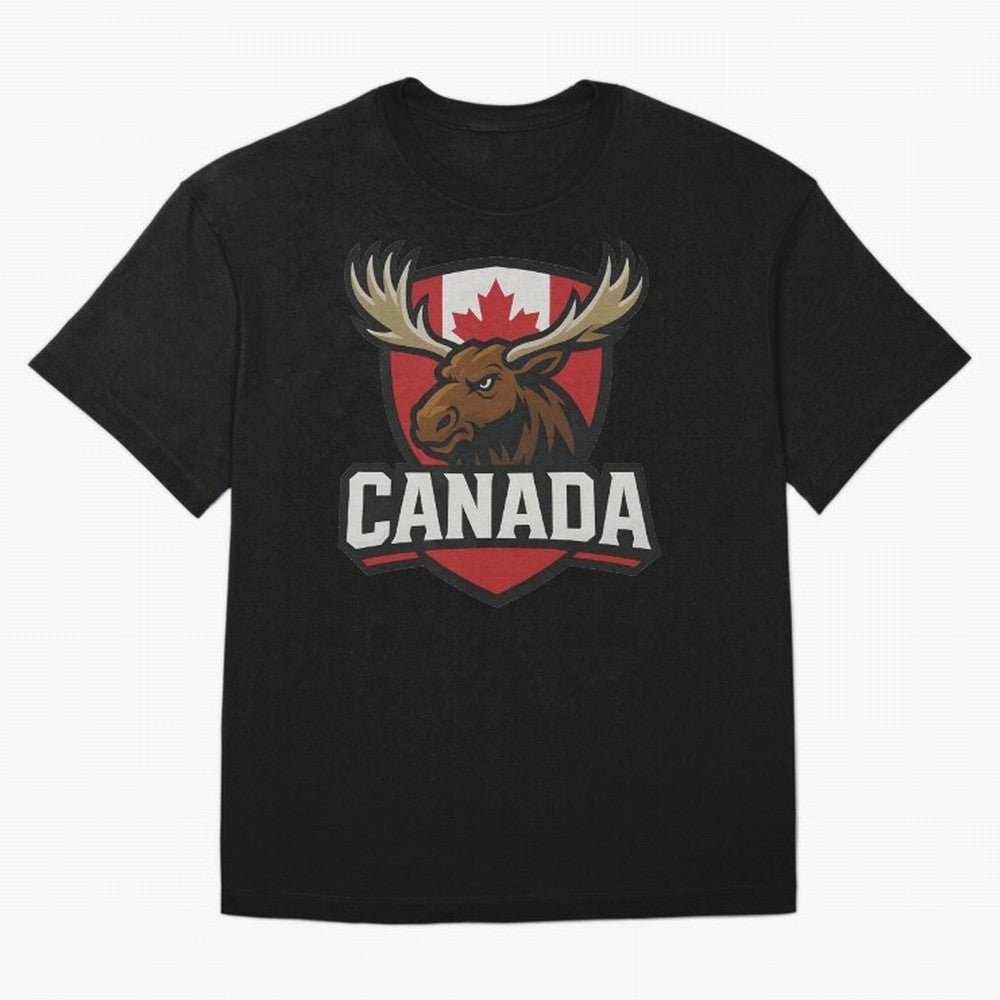 Canada Moose Sports Logo T-Shirt ¨C Canadian Flag Maple Leaf Emblem | 2026 World Cup Supporter Classic T-Shirt Represent the Passion of the FIFA World Cup 2026 Group Stage Journey through Haaland Highlights, Spain Pride, Stadium Memories, Football