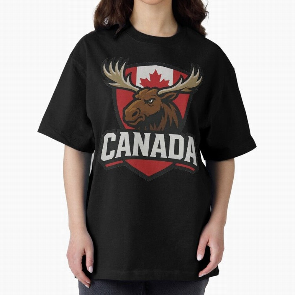 Canada Moose Sports Logo T-Shirt ¨C Canadian Flag Maple Leaf Emblem | 2026 World Cup Supporter Classic T-Shirt Represent the Passion of the FIFA World Cup 2026 Group Stage Journey through Haaland Highlights, Spain Pride, Stadium Memories, Football