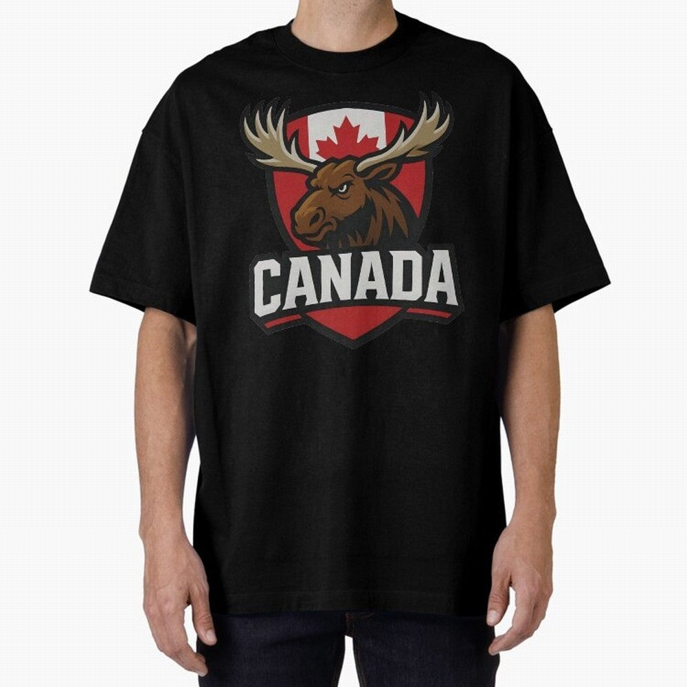 Canada Moose Sports Logo T-Shirt ¨C Canadian Flag Maple Leaf Emblem | 2026 World Cup Supporter Classic T-Shirt Represent the Passion of the FIFA World Cup 2026 Group Stage Journey through Haaland Highlights, Spain Pride, Stadium Memories, Football