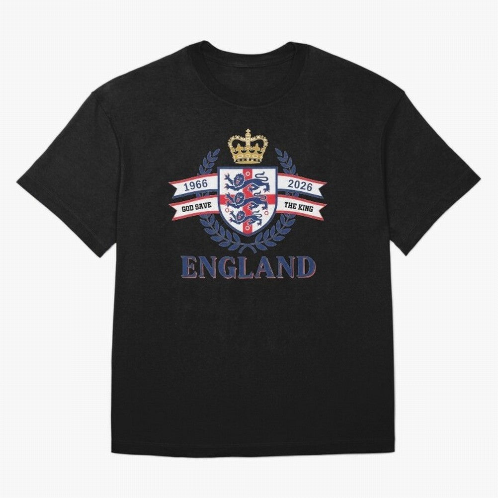 Royal England Football Spirit Classic T-Shirt Join the Countdown to FIFA World Cup 2026 USA Canada Mexico for Fans of Mbappe and England, Bringing Champion Mindset, Group Stage Buzz, Knockout Tension and Passionate Fan Culture; Made for Collectors