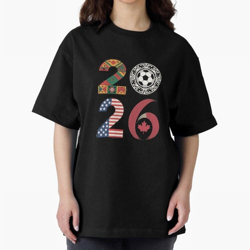 2026 Football Countries Design ¨C USA, Canada & Mexico Inspired Art Oversized T-Shirt Treasure FIFA World Cup 2026 USA Canada Mexico for Fans of Messi and Cristiano Ronaldo and England and Germany, Bringing Vintage Soccer Flavor, Modern Football