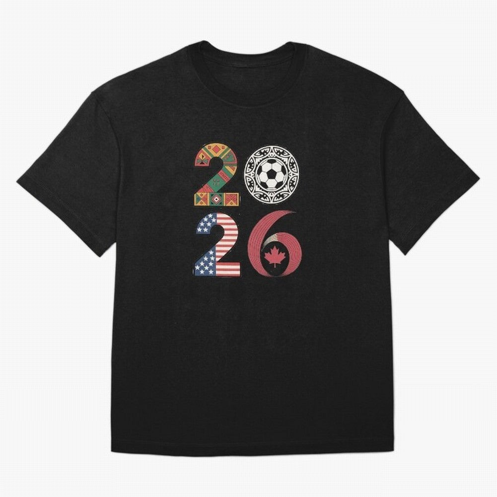 2026 Football Countries Design ¨C USA, Canada & Mexico Inspired Art Oversized T-Shirt Treasure FIFA World Cup 2026 USA Canada Mexico for Fans of Messi and Cristiano Ronaldo and England and Germany, Bringing Vintage Soccer Flavor, Modern Football