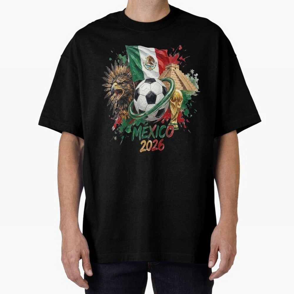 Mexico World Cup 2026 Oversized T-Shirt Show Fan Pride Across FIFA World Cup 2026 Filled with Cristiano Ronaldo, Haaland and CR7, England, France and Netherlands Energy, Championship Spirit, Famous Goals, Roaring Crowds and International Football