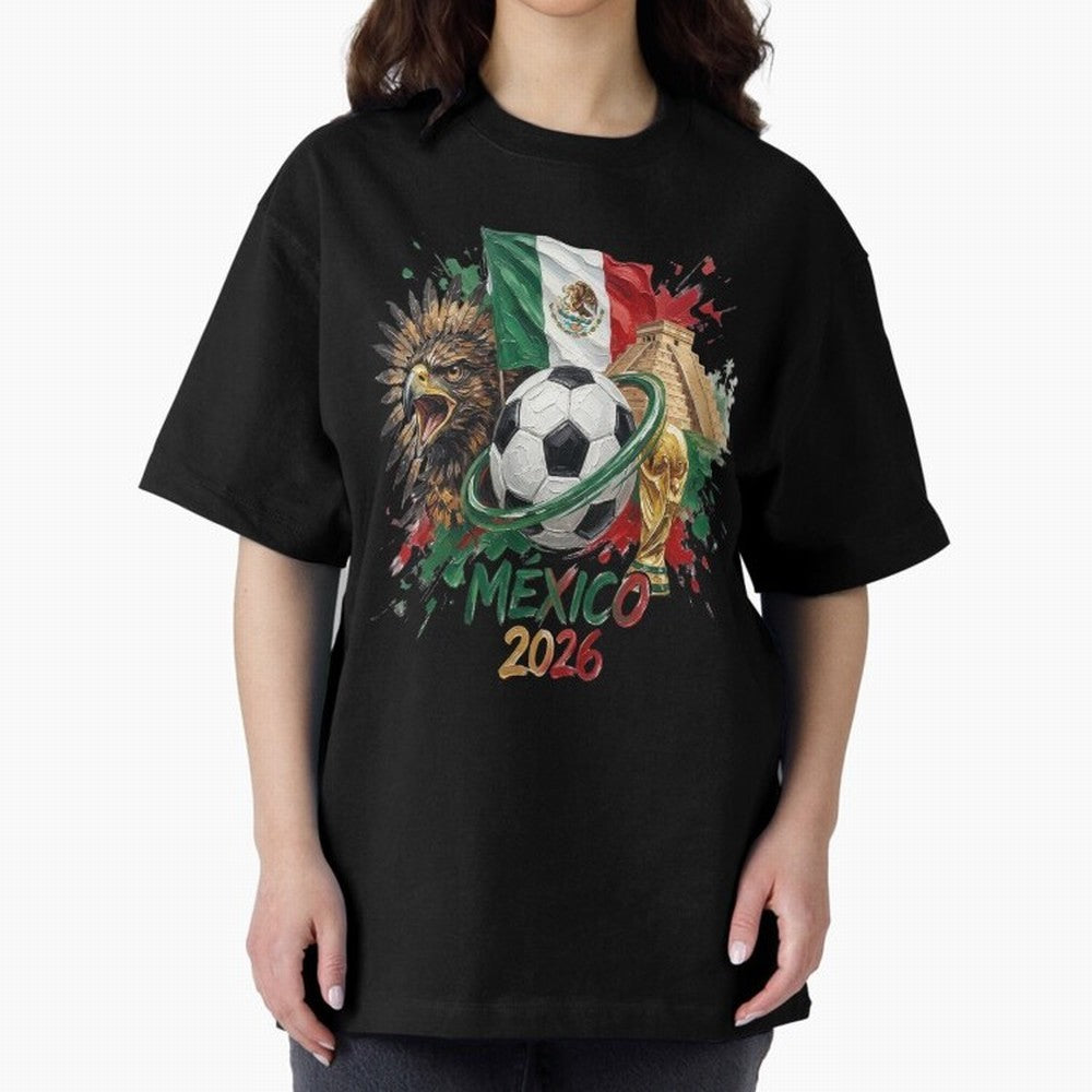 Mexico World Cup 2026 Oversized T-Shirt Show Fan Pride Across FIFA World Cup 2026 Filled with Cristiano Ronaldo, Haaland and CR7, England, France and Netherlands Energy, Championship Spirit, Famous Goals, Roaring Crowds and International Football