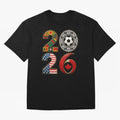 United 2026 Soccer Fan - North America Host Countries Oversized T-Shirt Feel the Roar of FIFA World Cup 2026 USA Canada Mexico Spirit, Connected to England, France and Netherlands, Cristiano Ronaldo, Match Day Excitement, Supporter Culture, Golden