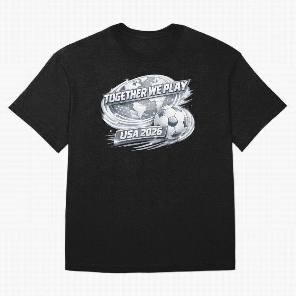 World Cup 2026 Oversized T-Shirt Unlock Global Football Passion for FIFA World Cup 2026 USA Canada Mexico, Driven by Cristiano Ronaldo, Portugal, Spain and Germany, Football Festival Excitement, Trophy Ambitions, Country Rivalries and Star Player