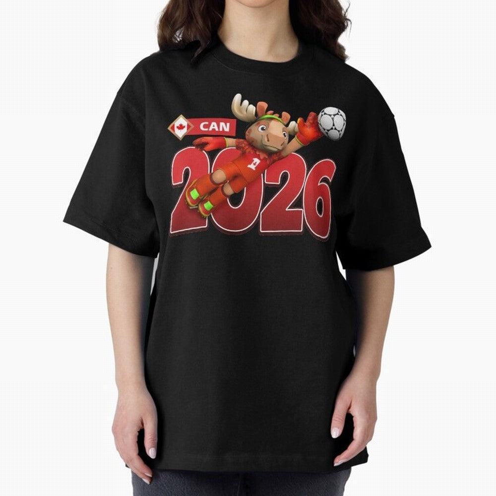 2026 World Cup Canada Oversized T-Shirt Enjoy the Biggest Football Party of FIFA World Cup 2026 USA Canada Mexico for Fans of Mbappe and Neymar and England, France and Netherlands, Bringing Game Day Rituals, Football Legends, Country Pride and the