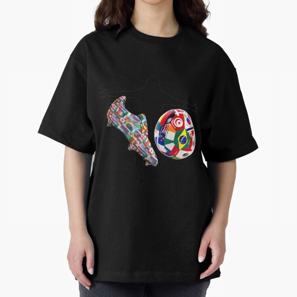 world cup Oversized T-Shirt Join the Global Buzz around Global Football Passion for FIFA World Cup 2026 Group Stage, Highlighting Messi, CR7 and Mbappe, Portugal, Spain and Germany, Stadium Chants, National Pride, Trophy Dreams and Unforgettable
