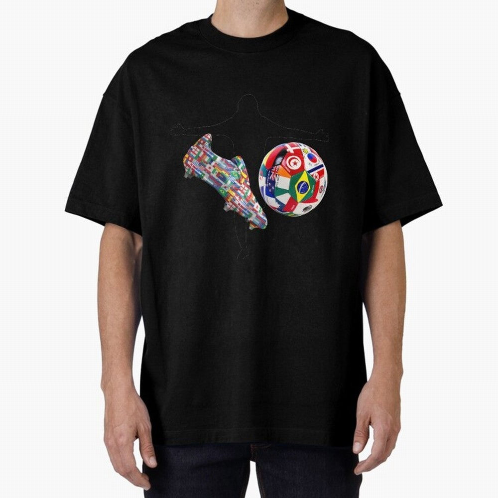 world cup Oversized T-Shirt Join the Global Buzz around Global Football Passion for FIFA World Cup 2026 Group Stage, Highlighting Messi, CR7 and Mbappe, Portugal, Spain and Germany, Stadium Chants, National Pride, Trophy Dreams and Unforgettable