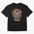 World Cup 2026 Flag Fusion Football T-Shirt Oversized T-Shirt Support Your Favorite Stars during Match Day Hype around FIFA World Cup 2026, Messi, CR7 and Mbappe, Argentina, Fan Favorite Moments, National Team Passion, Big Match Drama and Soccer