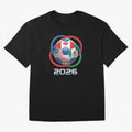 3D Realistic World Cup 2026 Soccer Ball with Rings Oversized T-Shirt Keep the Legacy of FIFA World Cup 2026 Spirit, Celebrating Brazil, Neymar, Stadium Memories, Football Loyalty, International Chants and Championship Tradition; Perfect for