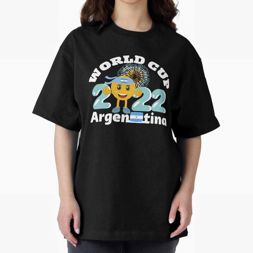 Football World Cup 2022 Winner. Argentina 2022. Oversized T-Shirt Celebrate Classic Football Spirit in FIFA World Cup 2026 Group Stage for Fans of Messi and Brazil, Bringing Goal Celebration Energy, Supporter Heritage, Football Icons and Worldwide