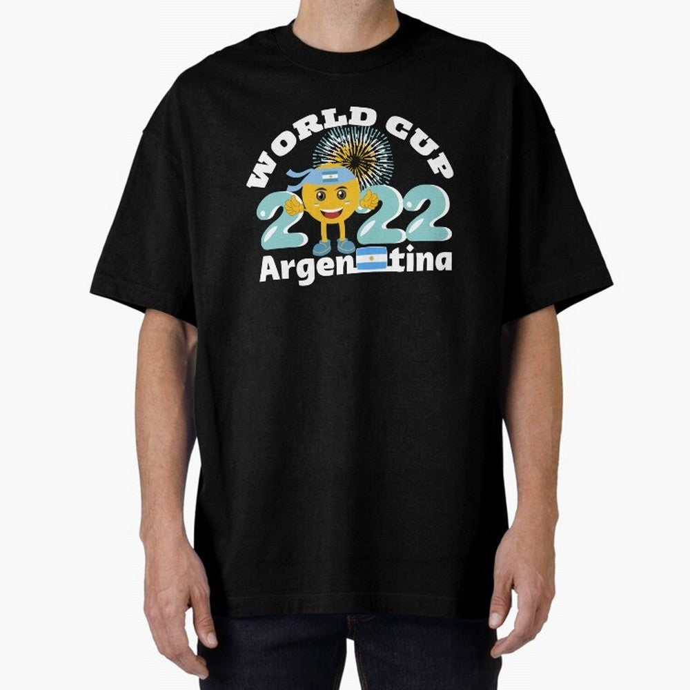 Football World Cup 2022 Winner. Argentina 2022. Oversized T-Shirt Celebrate Classic Football Spirit in FIFA World Cup 2026 Group Stage for Fans of Messi and Brazil, Bringing Goal Celebration Energy, Supporter Heritage, Football Icons and Worldwide