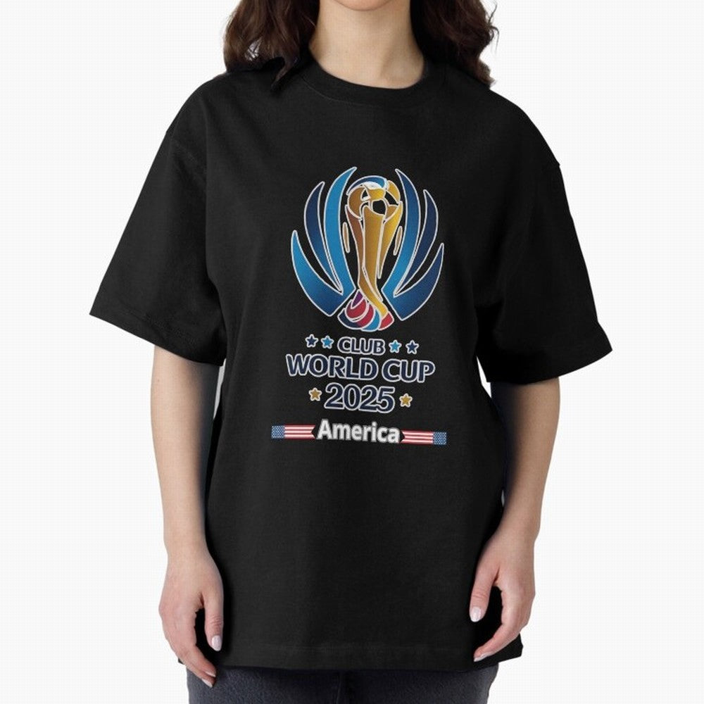 Club World Cup Oversized T-Shirt Honor the Football Icons of Global Football Passion for FIFA World Cup 2026, Celebrating Neymar, Haaland and Cristiano Ronaldo, Argentina, Goal Celebration Energy, Supporter Heritage, Football Icons and Worldwide