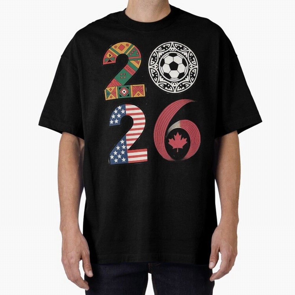 2026 Football Countries Oversized T-Shirt Refresh FIFA World Cup 2026 Driven by Messi and Cristiano Ronaldo, Portugal Energy, Classic Soccer Heritage, Championship Pressure, Fan Loyalty and International Pride; Ideal for Football Dads, Football