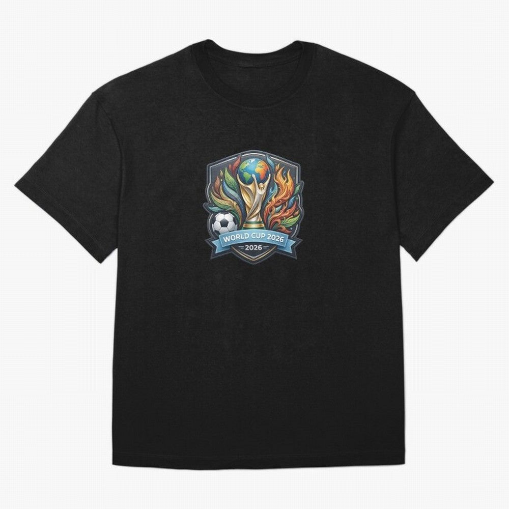 World Cup 2026 Football Crest - Retro Vintage Sticker Oversized T-Shirt Celebrate Every Goal in FIFA World Cup 2026 USA Canada Mexico Spirit, Connected to France, Messi, Tournament Hype, Historic Matchups, Family Viewing Parties and Global Sports