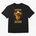 Soccer 2026 North America Football Fan Gift Shirt Oversized T-Shirt Carry National Pride through FIFA World Cup 2026 USA Canada Mexico for Fans of CR7 and Brazil, Portugal and Argentina, Bringing Match Day Excitement, Supporter Culture, Golden