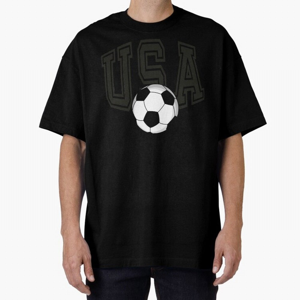 USA soccer ball American world cup 2026 fan Oversized T-Shirt Bring Home FIFA World Cup 2026 USA Canada Mexico for Fans of Neymar, Haaland and Cristiano Ronaldo and France, Bringing Worldwide Fan Energy, Dramatic Goals, Stadium Lights and