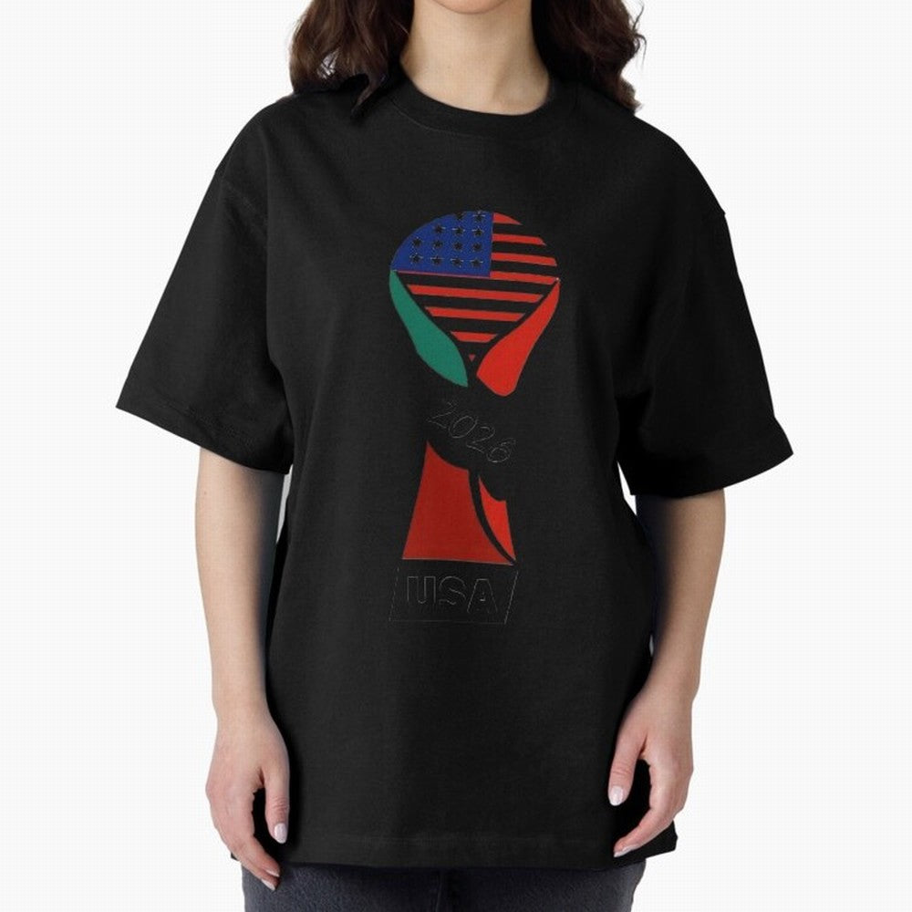 T-shirt usa FIFA world 2026 Oversized T-Shirt Experience FIFA World Cup 2026 Group Stage Spirit, Made for Argentina and Brazil, Cristiano Ronaldo, Haaland and CR7, Football History, Final Match Energy, Crowd Noise and Once in a Lifetime Moments;