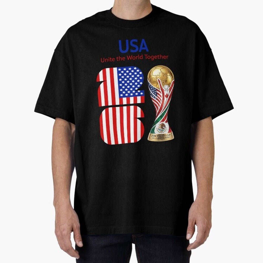 World Cup 2026, IMG 020, USA 001 Oversized T-Shirt Celebrate Classic Football Spirit in FIFA World Cup 2026 Group Stage Spirit, Filled with Portugal, Messi, CR7 and Mbappe, Fan Favorite Moments, National Team Passion, Big Match Drama and Soccer