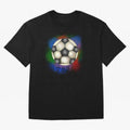 Football soccer Oversized T-Shirt Show Passion for the Stars of FIFA World Cup 2026 Group Stage for Fans of CR7 and England, France and Netherlands, Bringing Soccer Culture, Superstar Moments, National Team Dreams and Competitive Fire; Great for