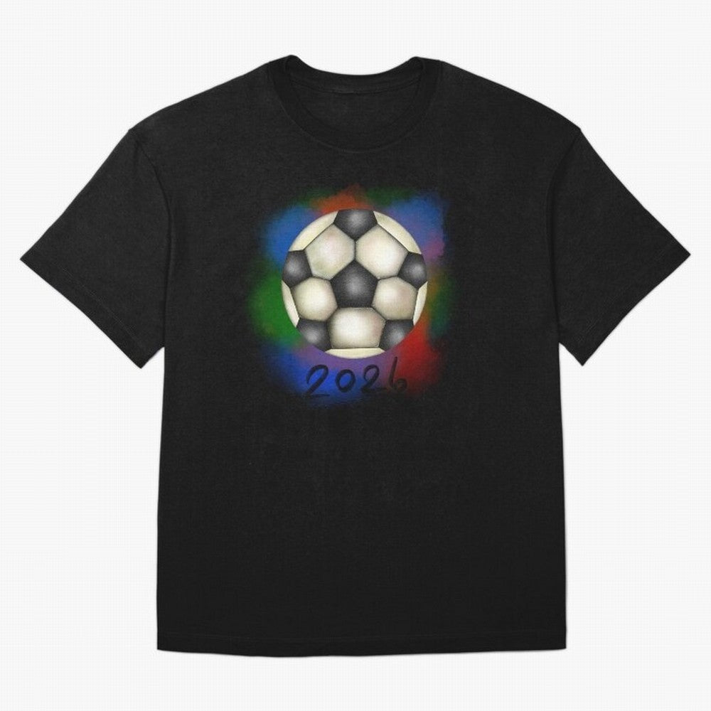 Football soccer Oversized T-Shirt Show Passion for the Stars of FIFA World Cup 2026 Group Stage for Fans of CR7 and England, France and Netherlands, Bringing Soccer Culture, Superstar Moments, National Team Dreams and Competitive Fire; Great for