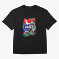 Glitched United 2026 - North America Tournament Emblem Oversized T-Shirt Get Ready for the FIFA World Cup 2026 USA Canada Mexico Journey through Haaland and Mbappe Highlights, France and Portugal Pride, Classic Soccer Heritage, Championship