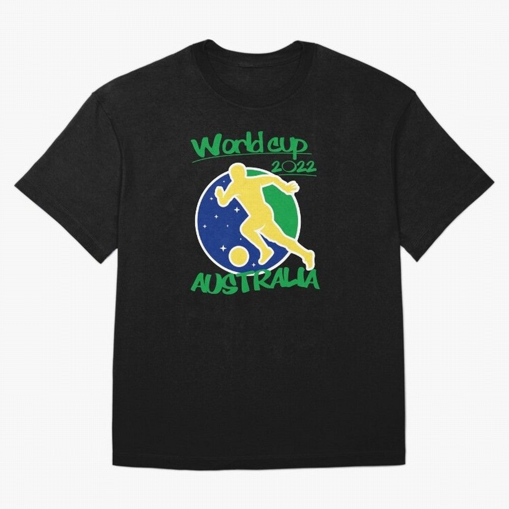 Australia World Cup 2022 Oversized T-Shirt Share Global Football Passion for FIFA World Cup 2026 USA Canada Mexico, Inspired by Neymar, Germany, Vintage Soccer Flavor, Modern Football Stars, National Flags and Final Night Emotion; Made for