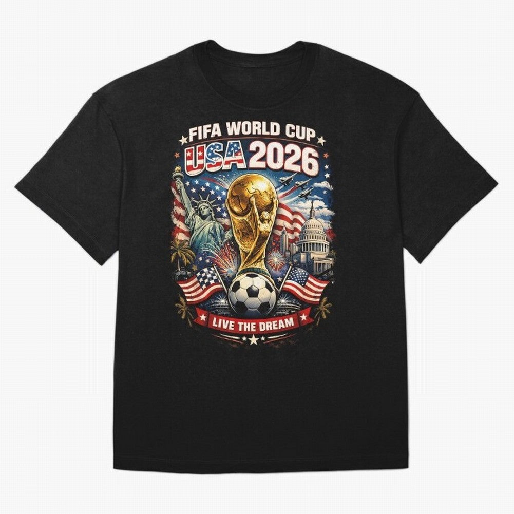 Fifa World Cup USA 2026 Colour Oversized T-Shirt Support FIFA World Cup 2026 USA Canada Mexico for Fans of Cristiano Ronaldo and Argentina, France and Brazil, Bringing Global Supporter Spirit, Legendary Goals, National Colors and Tournament