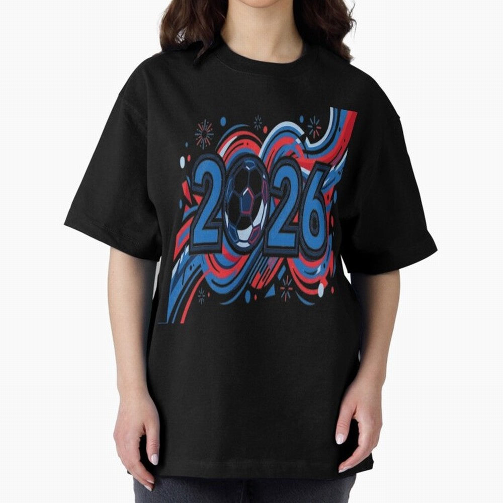 Football 2026 Oversized T-Shirt Bring Supporter Culture to Match Day Hype around FIFA World Cup 2026, CR7 and Messi, Germany, Worldwide Fan Energy, Dramatic Goals, Stadium Lights and Championship Celebrations; Ideal for Passionate Fans Who Love