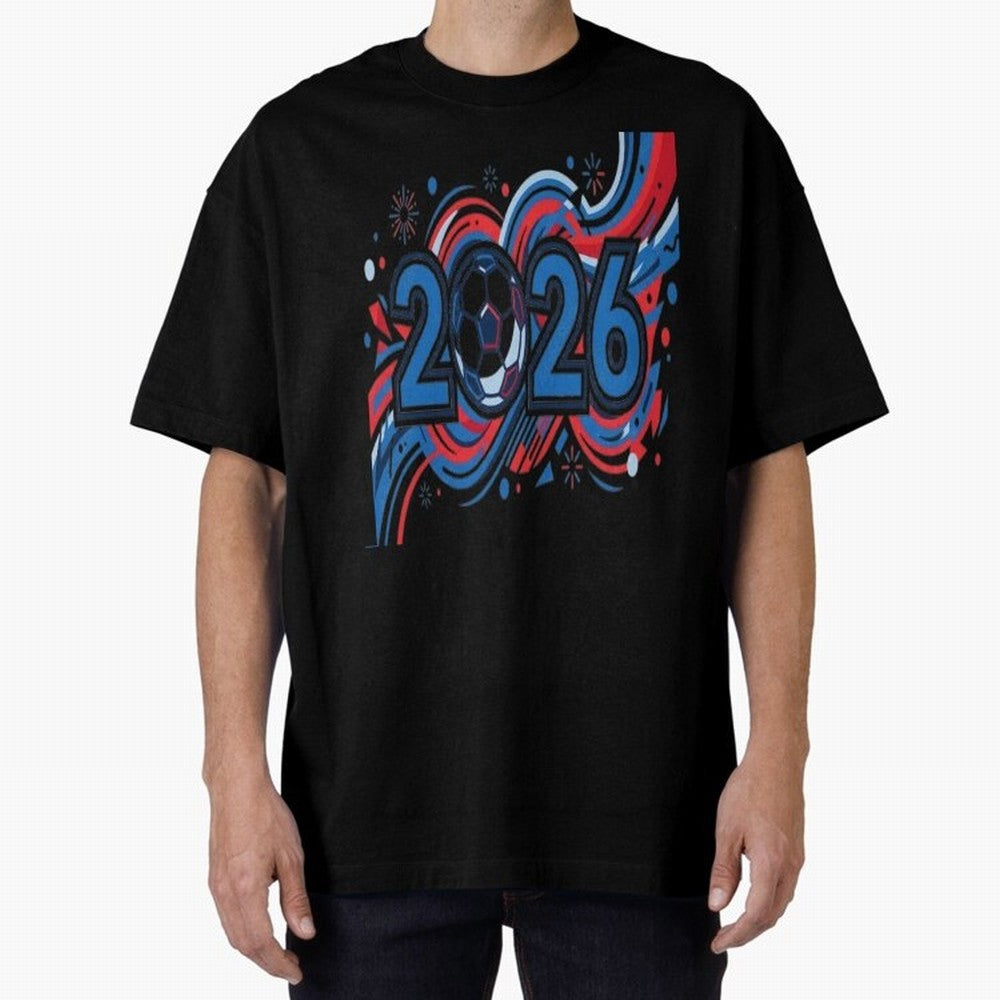 Football 2026 Oversized T-Shirt Bring Supporter Culture to Match Day Hype around FIFA World Cup 2026, CR7 and Messi, Germany, Worldwide Fan Energy, Dramatic Goals, Stadium Lights and Championship Celebrations; Ideal for Passionate Fans Who Love
