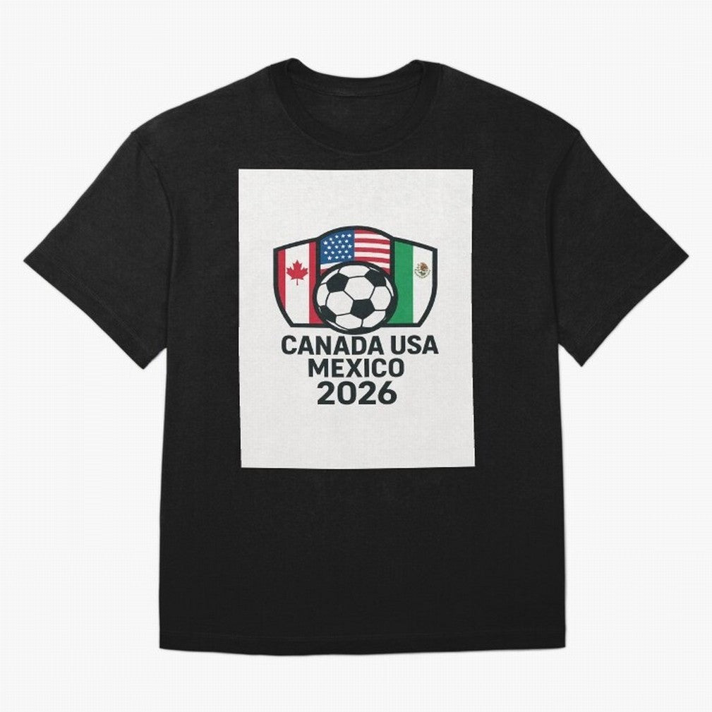 World Cup Soccer 2026 Canada USA Mexico Design Oversized T-Shirt Cheer through Every Moment of FIFA World Cup 2026 Spirit, with England, Messi and Cristiano Ronaldo, Champion Mindset, Group Stage Buzz, Knockout Tension and Passionate Fan Culture;