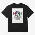 World Cup Soccer 2026 Canada USA Mexico Design Oversized T-Shirt Cheer through Every Moment of FIFA World Cup 2026 Spirit, with England, Messi and Cristiano Ronaldo, Champion Mindset, Group Stage Buzz, Knockout Tension and Passionate Fan Culture;