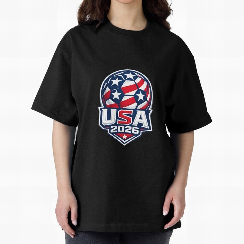 Usa 2026 World Cup - Star Spangled Soccer - American Host Fan Oversized T-Shirt Honor Champions and Dreams in FIFA World Cup 2026 Group Stage Inspired by Messi, Argentina and Brazil Energy, Football History, Final Match Energy, Crowd Noise and Once