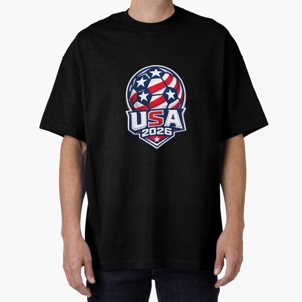 Usa 2026 World Cup - Star Spangled Soccer - American Host Fan Oversized T-Shirt Honor Champions and Dreams in FIFA World Cup 2026 Group Stage Inspired by Messi, Argentina and Brazil Energy, Football History, Final Match Energy, Crowd Noise and Once