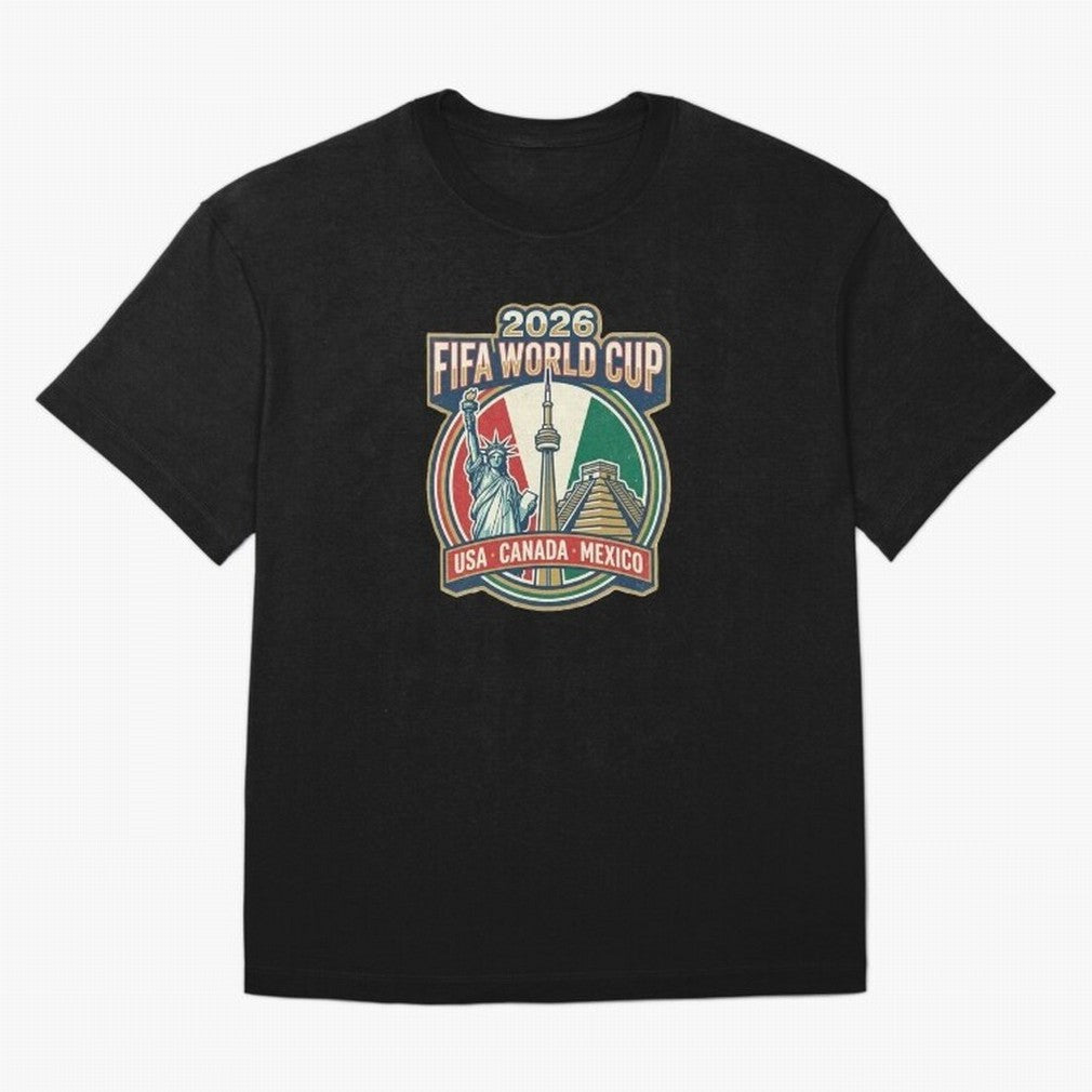 North America United Soccer 2026 Vintage Crest Oversized T-Shirt Bring Bold Fan Energy to FIFA World Cup 2026 Group Stage Spirit, Built around Brazil, Portugal and Argentina, Cristiano Ronaldo, Haaland and CR7, Supporter Pride, Iconic Celebrations,