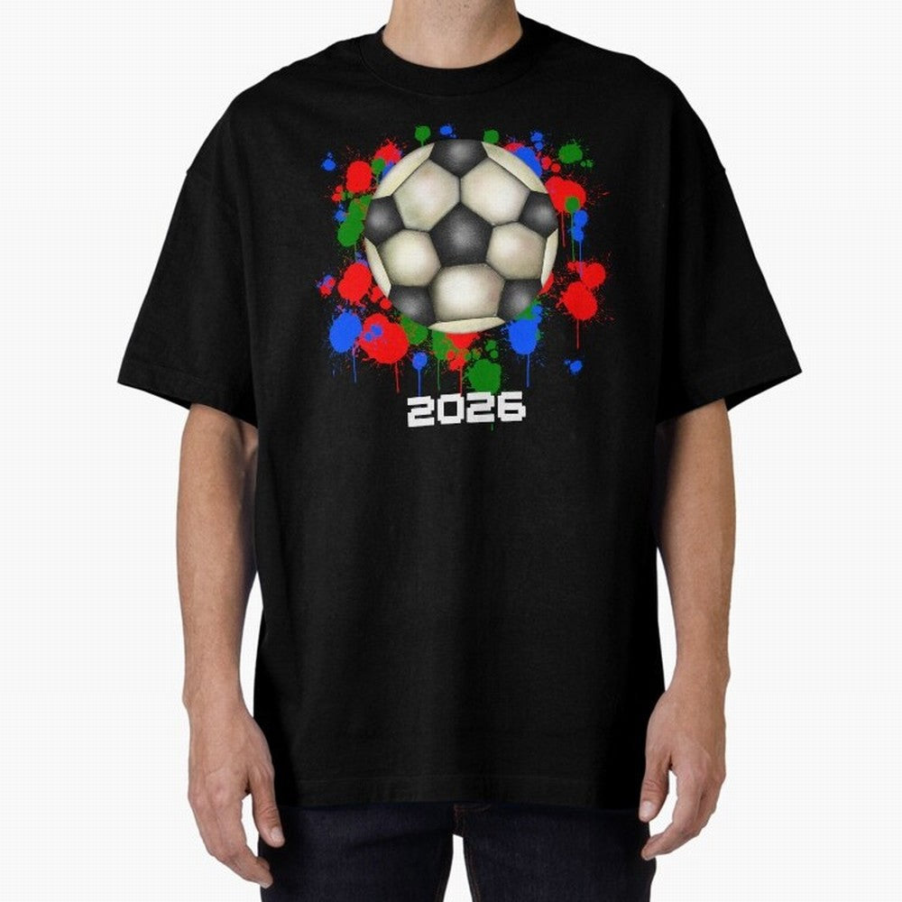 Football 2026 Oversized T-Shirt Celebrate Every Goal in Global Football Passion for FIFA World Cup 2026, Inspired by Haaland and Mbappe, Netherlands, Goal Celebration Energy, Supporter Heritage, Football Icons and Worldwide Tournament Joy; Great
