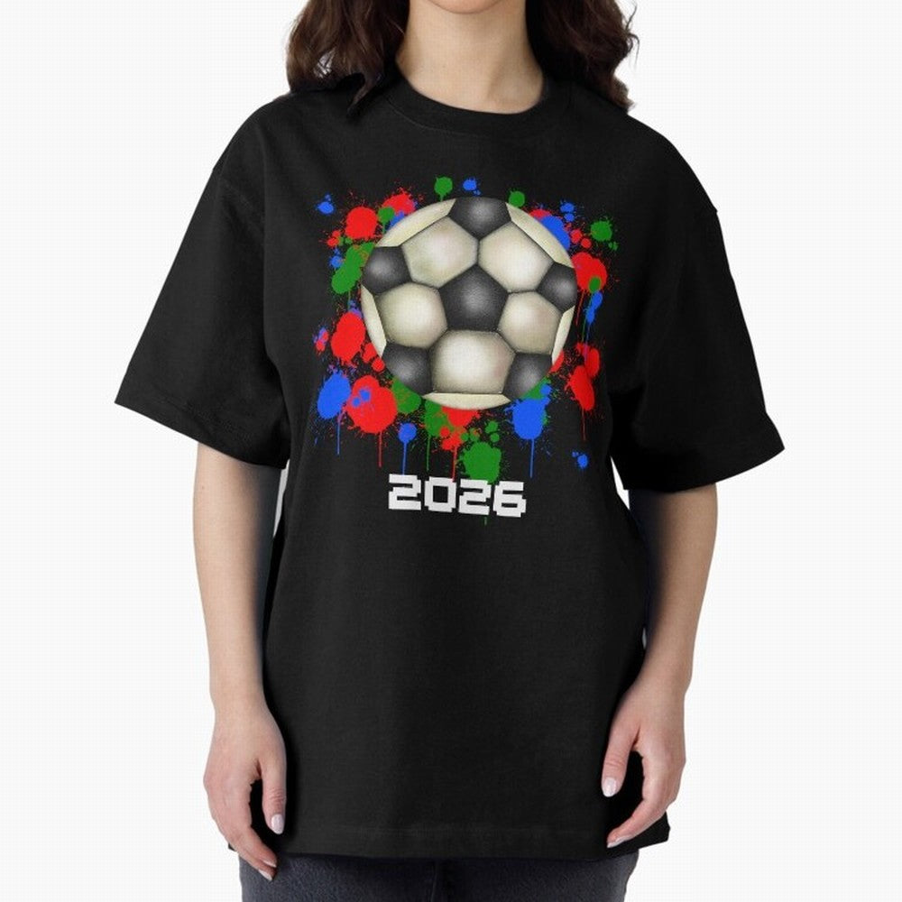 Football 2026 Oversized T-Shirt Celebrate Every Goal in Global Football Passion for FIFA World Cup 2026, Inspired by Haaland and Mbappe, Netherlands, Goal Celebration Energy, Supporter Heritage, Football Icons and Worldwide Tournament Joy; Great