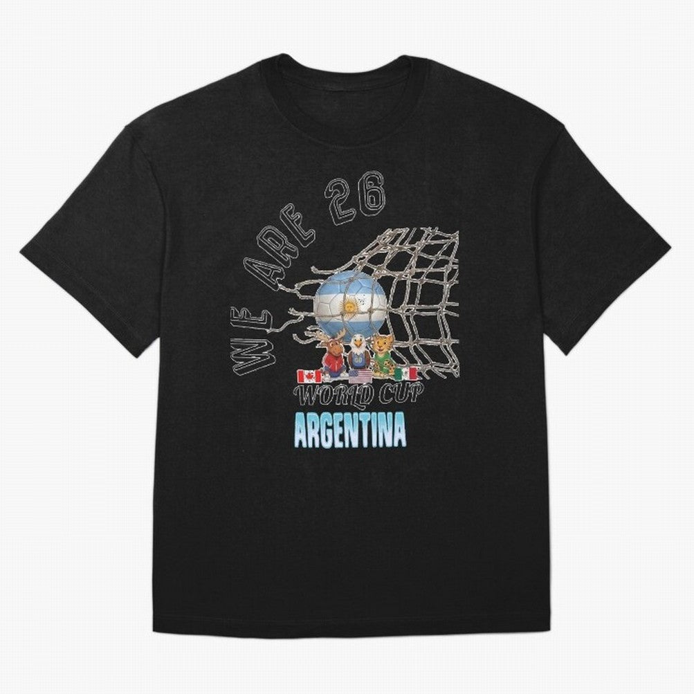 World Cup 26 - Argentina Oversized T-Shirt Celebrate Golden Goal Energy in Match Day Hype around FIFA World Cup 2026, Mbappe and Neymar, Brazil, Portugal and Argentina, Stadium Chants, National Pride, Trophy Dreams and Unforgettable Football