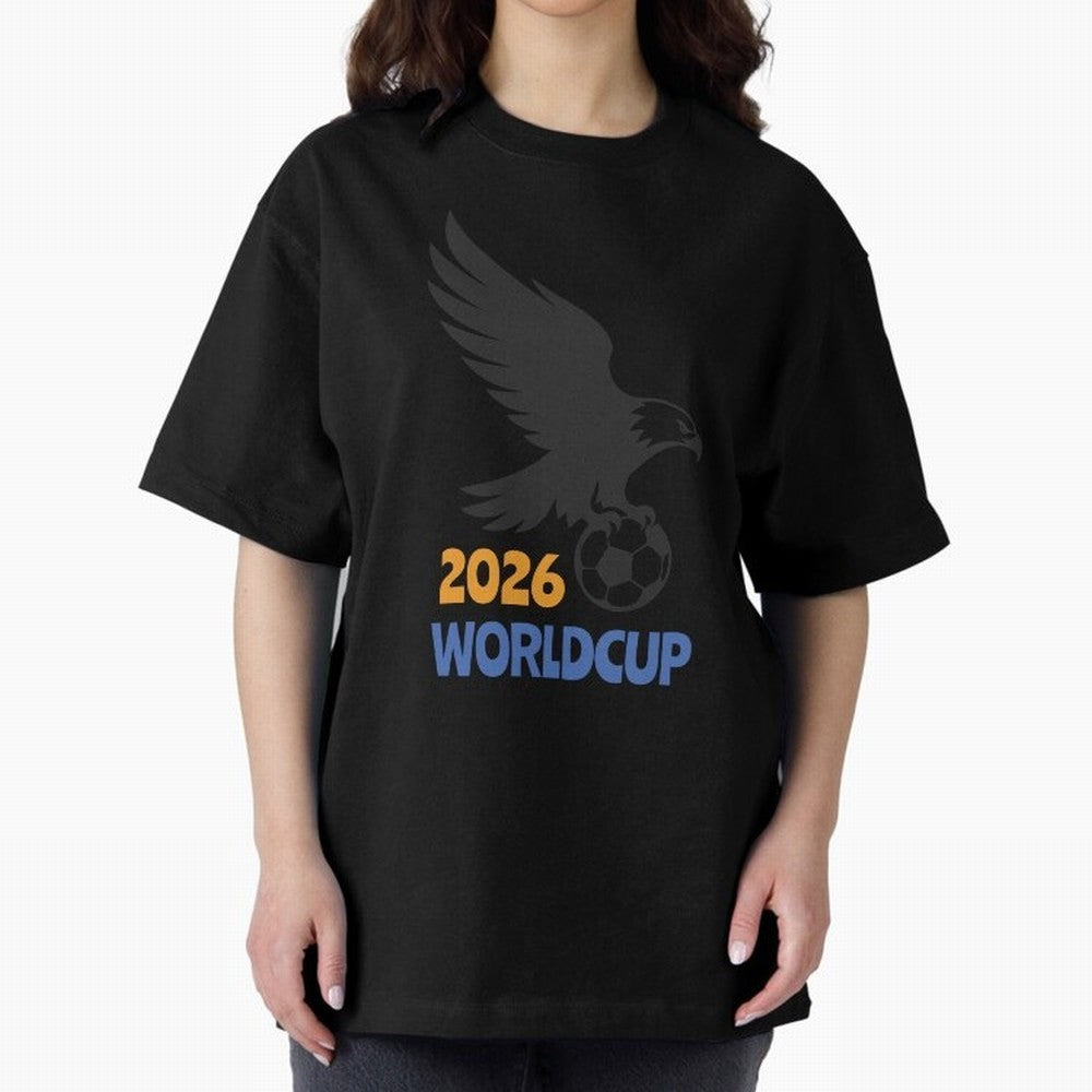 world cup 2026 Oversized T-Shirt Bring Retro Soccer Energy to the FIFA World Cup 2026 USA Canada Mexico Journey through Messi, CR7 and Mbappe Highlights, Portugal, Spain and Germany Pride, Stadium Memories, Football Loyalty, International Chants
