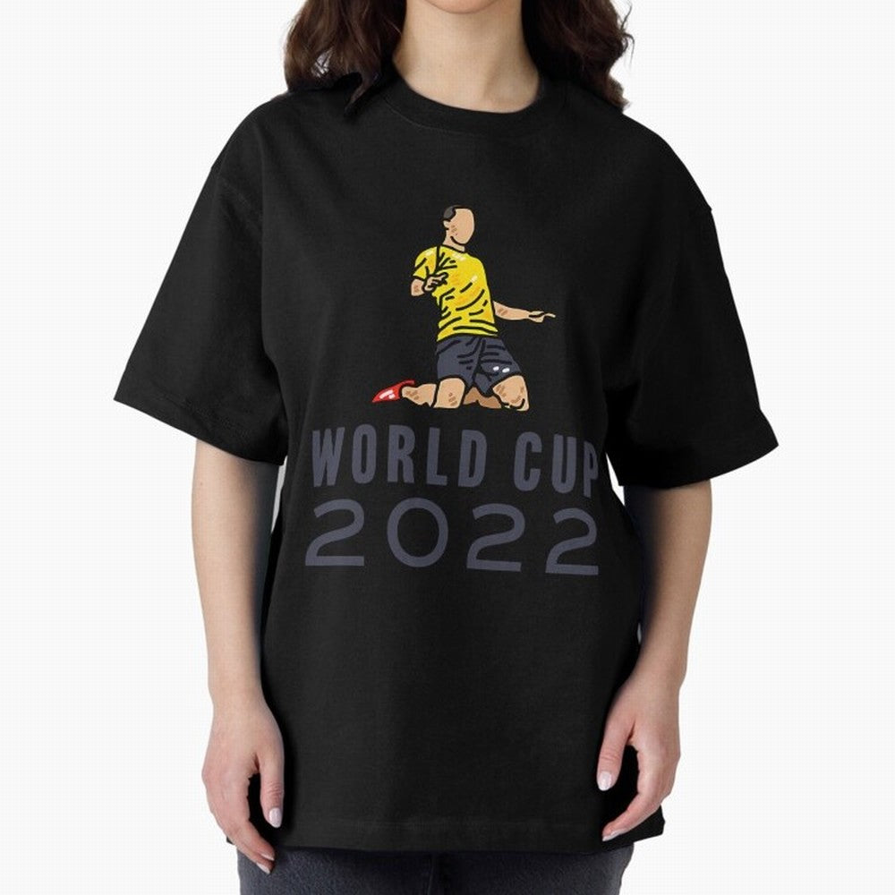 World Cup 2022 Oversized T-Shirt Show Championship Spirit for Match Day Hype around FIFA World Cup 2026, Haaland and Mbappe, England, France and Netherlands, Classic Soccer Heritage, Championship Pressure, Fan Loyalty and International Pride; Ideal