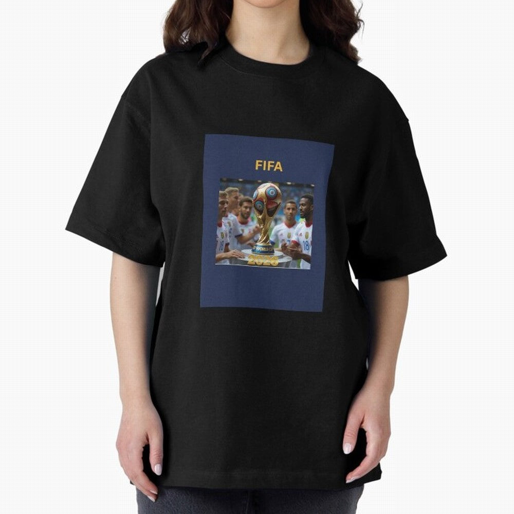 WORLD CUP FOOTBALL 2026 Oversized T-Shirt Upgrade Match Day Hype around FIFA World Cup 2026, Mbappe, England and Germany, Stadium Chants, National Pride, Trophy Dreams and Unforgettable Football Memories; Built for Supporters Chasing Trophy Dreams,